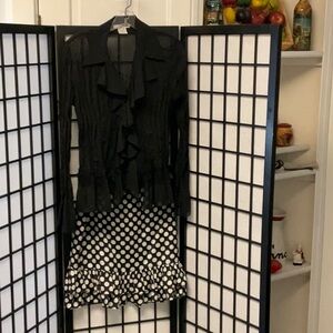 Vintage black blouse and skirt excellent condition. Blouses are small.